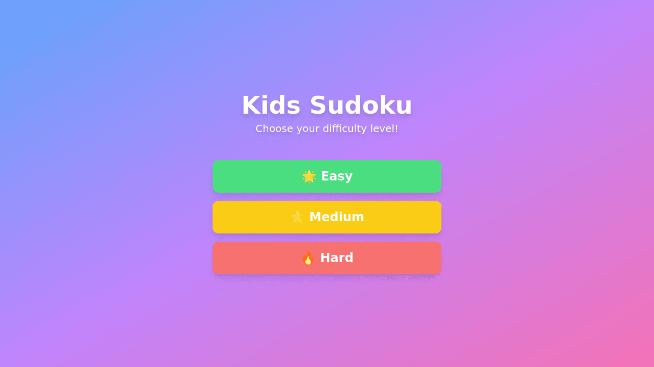 Kiddo Sudoku