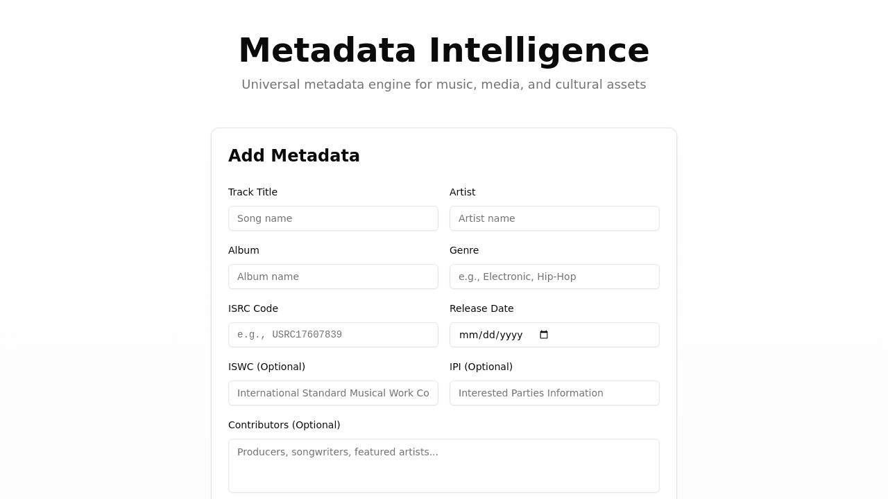 Remixed Metadata Intelligence Hub
