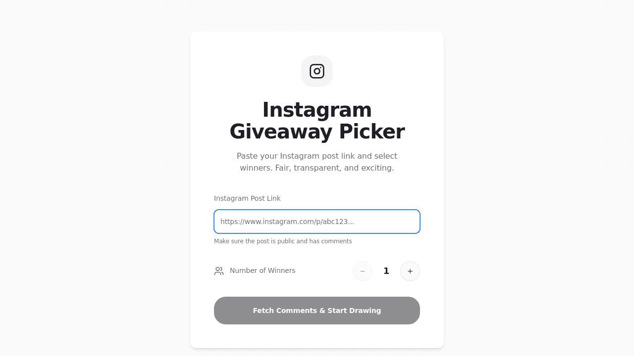 Remixed InstaWinner Picker