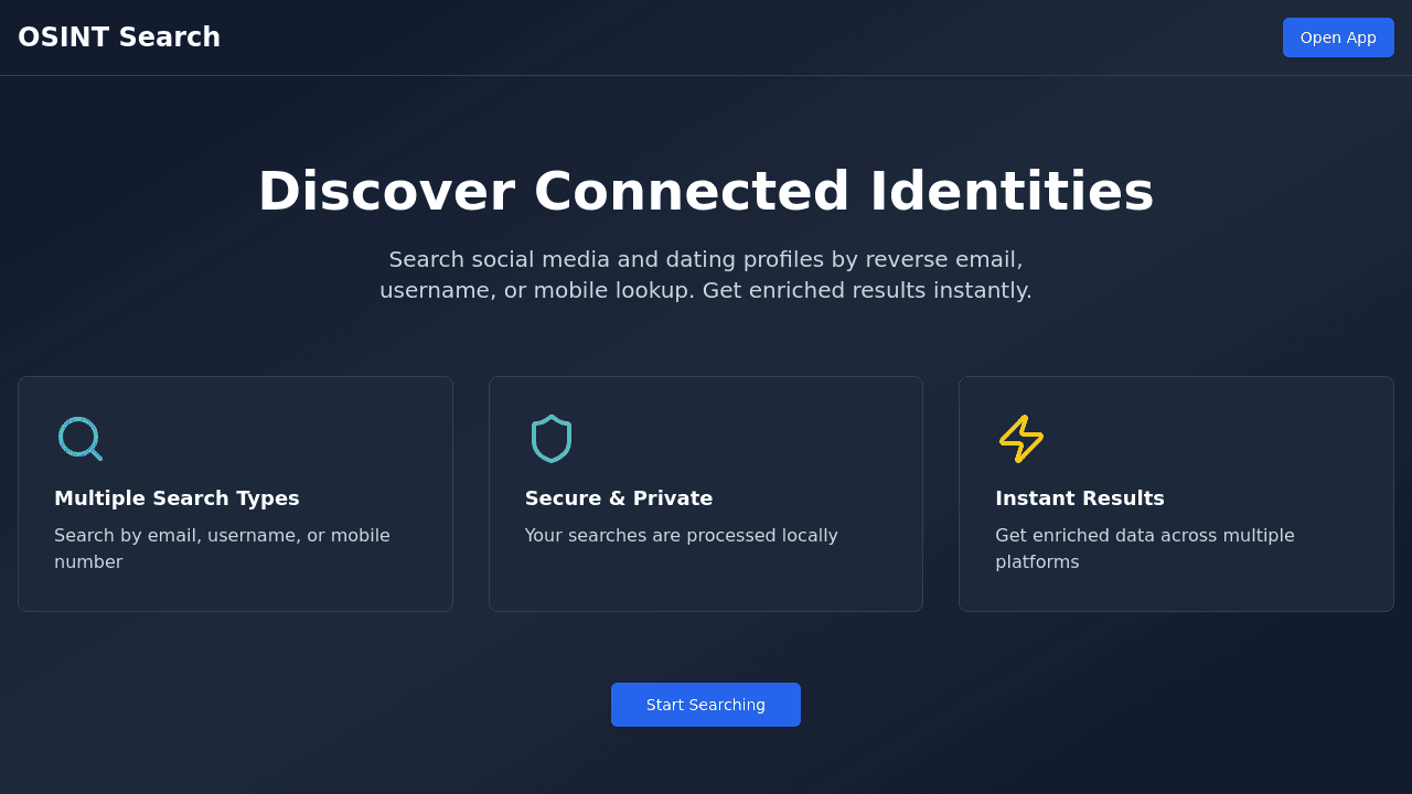 SocialSleuth OSINT